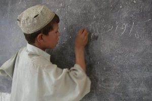 How can we expect to write the peace without basic food and education for Afghan children? Low funding for WFP has forced the reduction of school feeding programs in Afghanistan. (WFP/Ebadullah Ebadi)